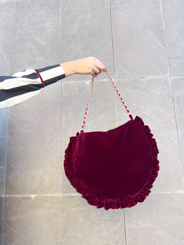 Bolso Velvet Frambuesa
