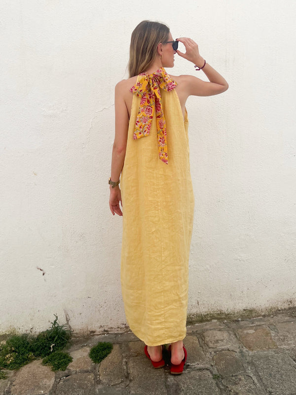 Vestido Coimbra Amarillo