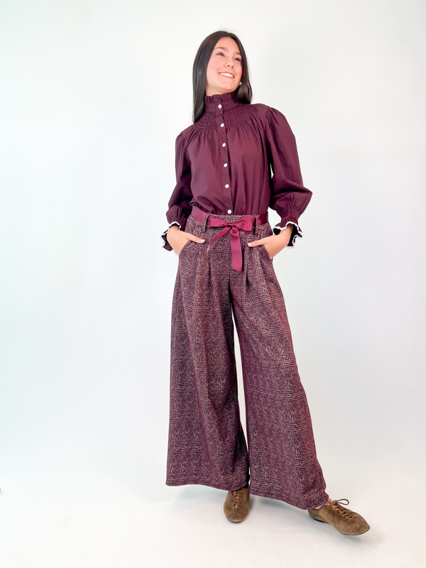 Pantalón Magda Vino