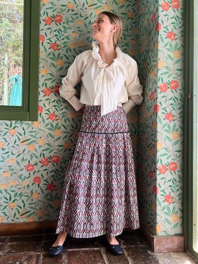 Falda midi algodón Ikat