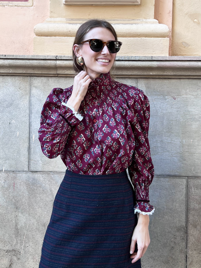 Camisa floral algodón Marie